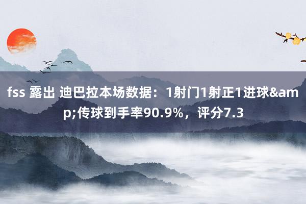 fss 露出 迪巴拉本场数据：1射门1射正1进球&传球到手率90.9%，评分7.3
